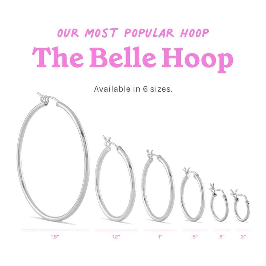 Boma Jewelry Earrings Sterling Silver / 1" Belle Hoops