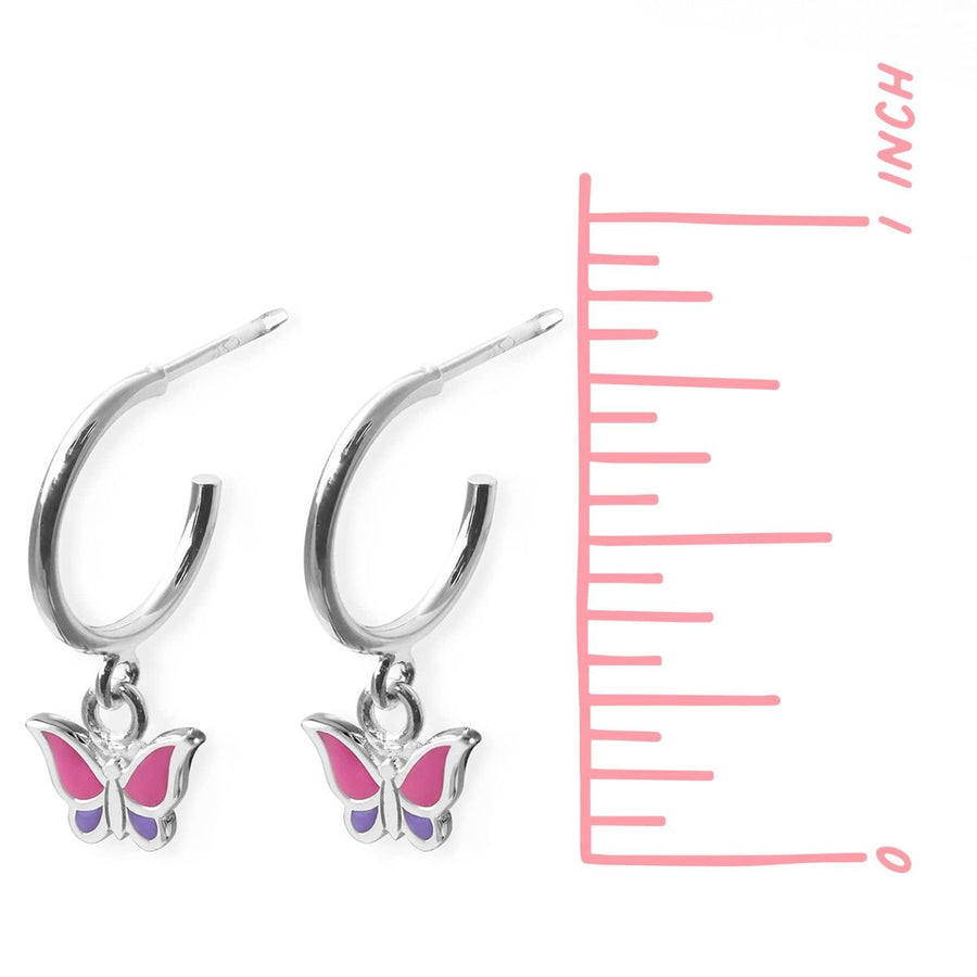 Boma Jewelry Earrings Butterfly Hoops