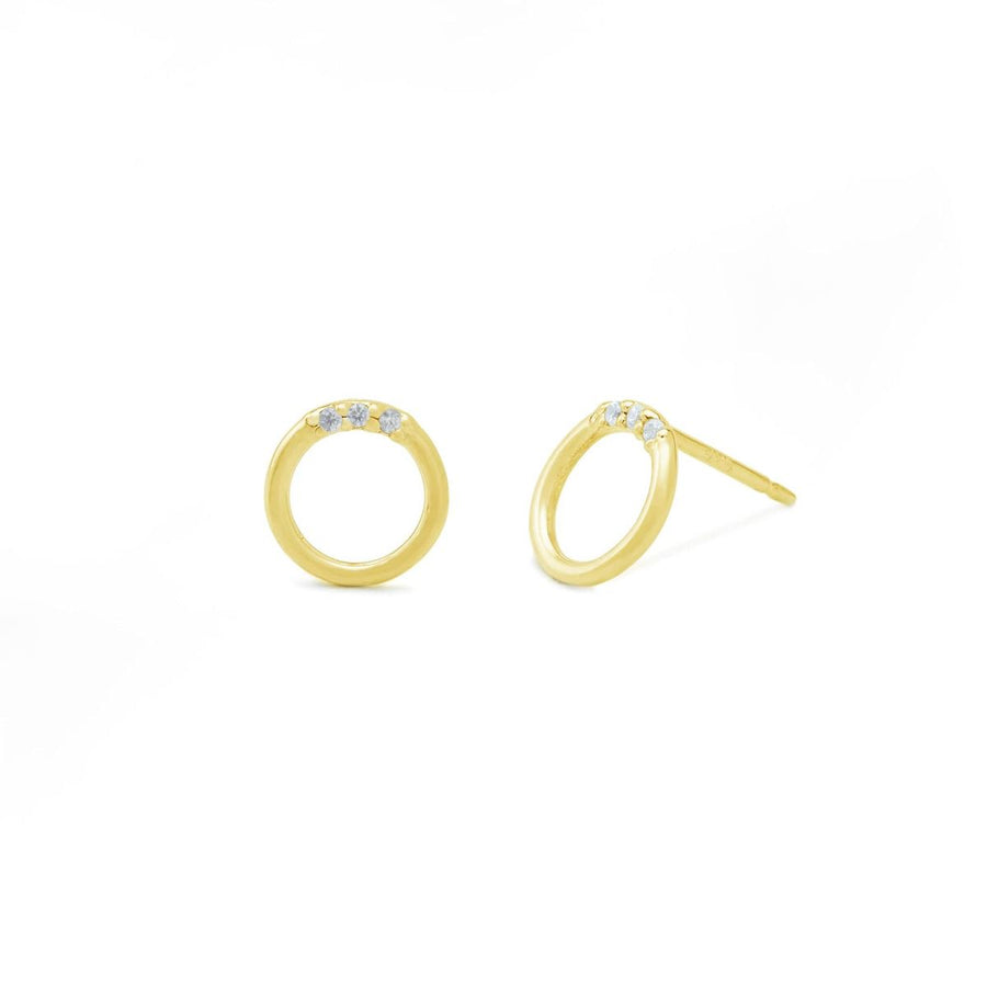 Boma Jewelry Circle Mini CZ Studs