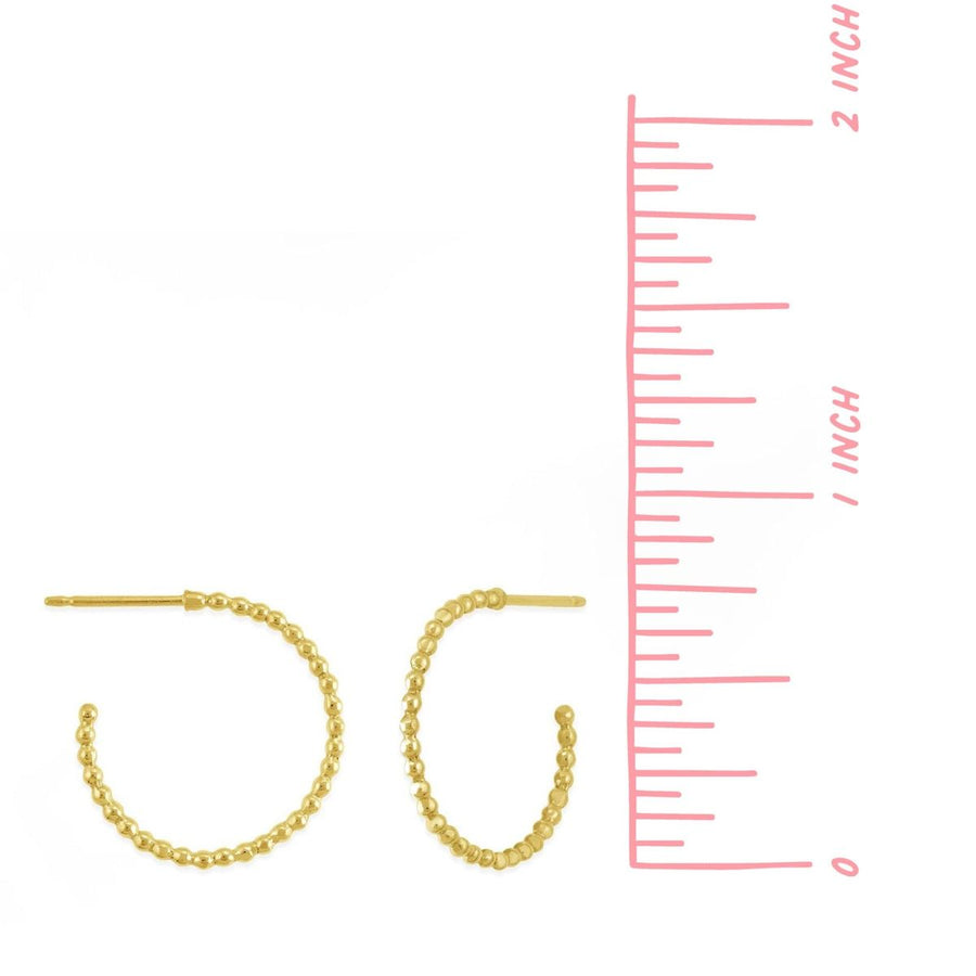 Boma Jewelry Earrings 14K Gold Vermeil / 0.5" Dot Hoops