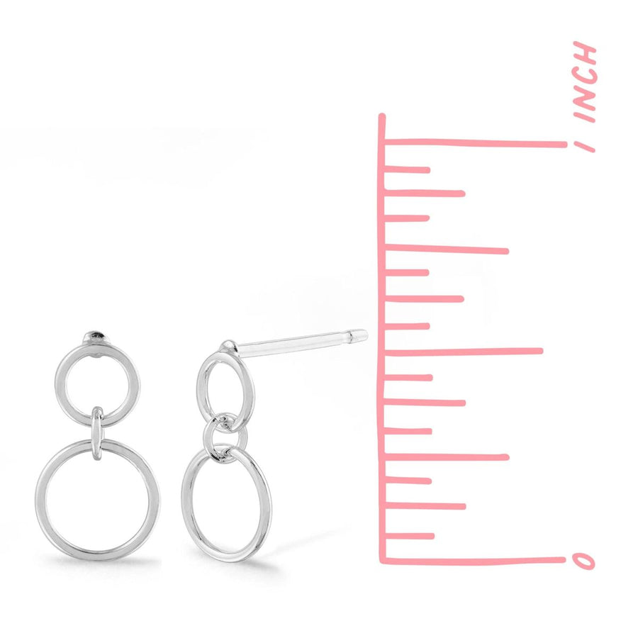 Boma Jewelry Earrings Sterling Silver Double Round Loop Studs