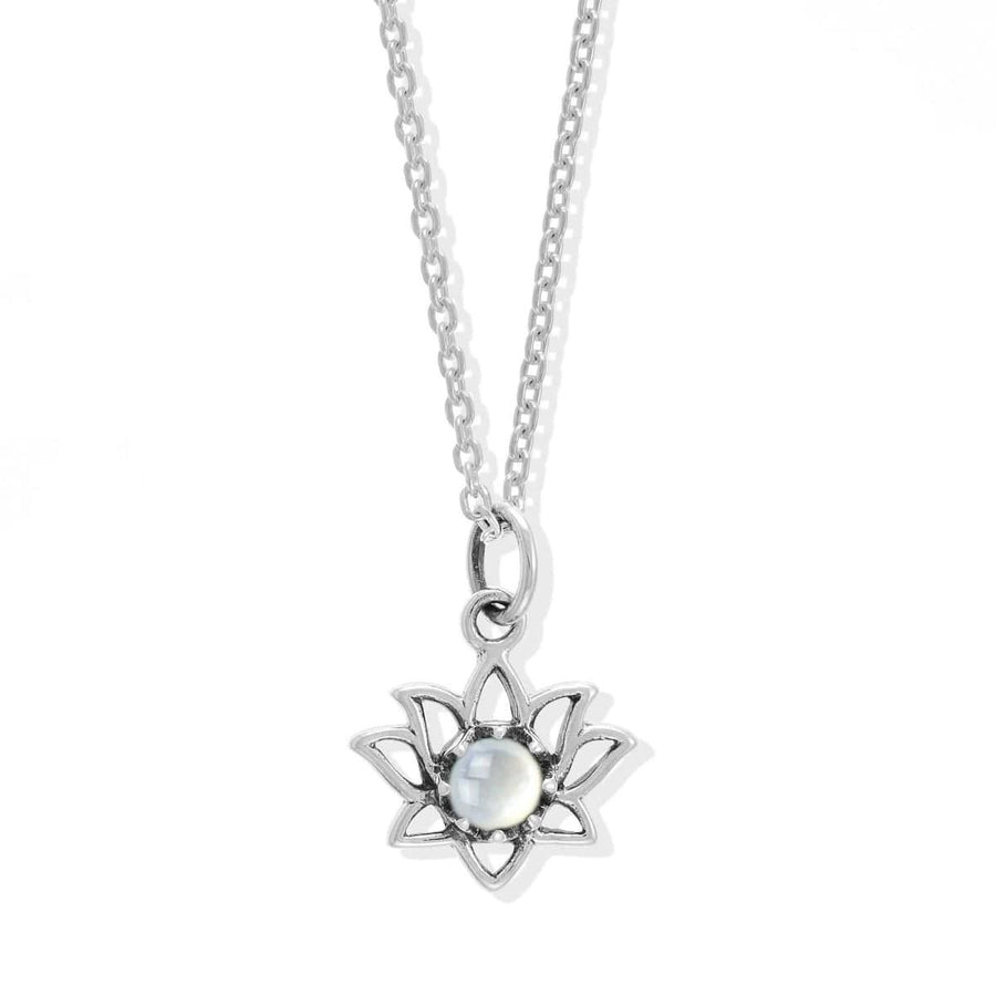 Boma Jewelry Necklaces Lotus Necklace with Stone Pendant