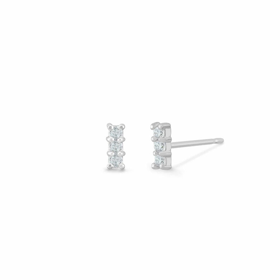 Boma Jewelry Aria Mini Line Bar Gemstone Studs