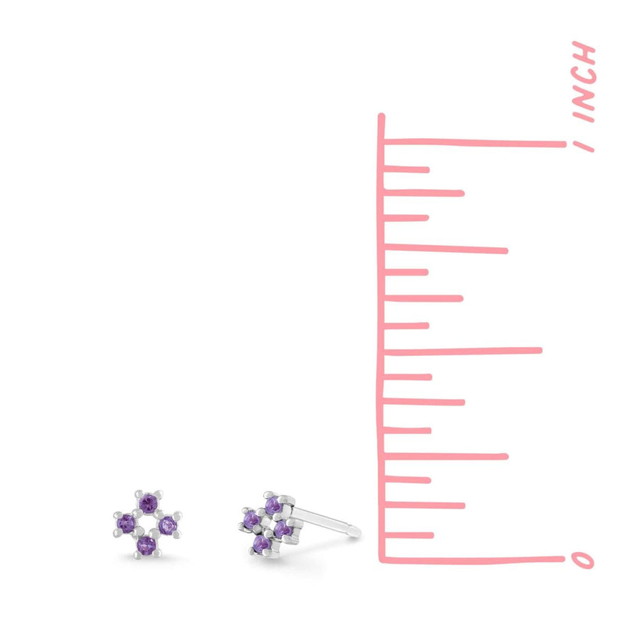 Boma Jewelry Aria Mini Cross Gemstone Studs