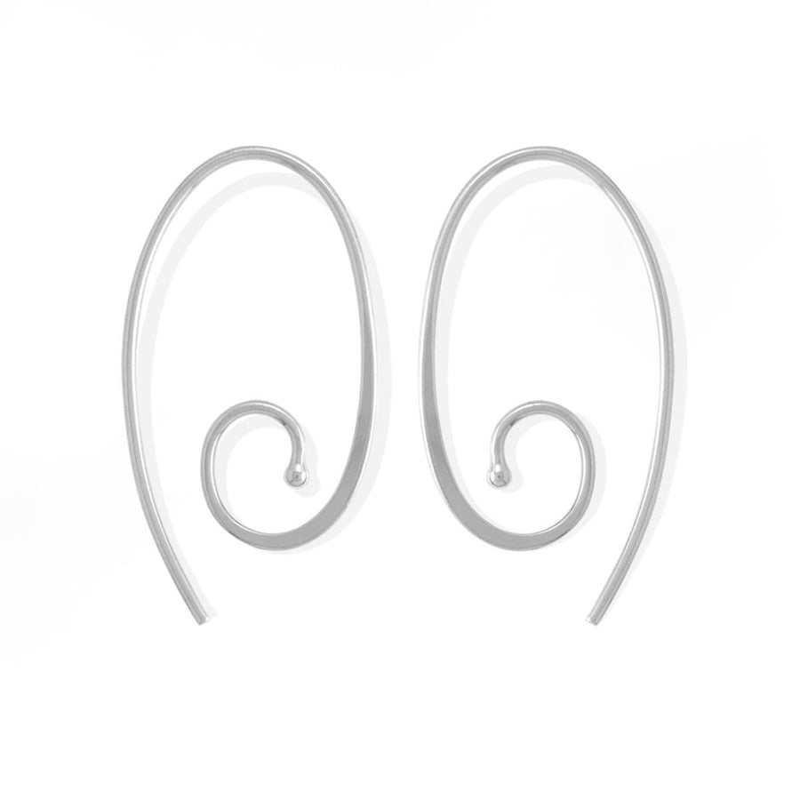 Boma Jewelry Earrings Oval Spiral Pull Through Hoops