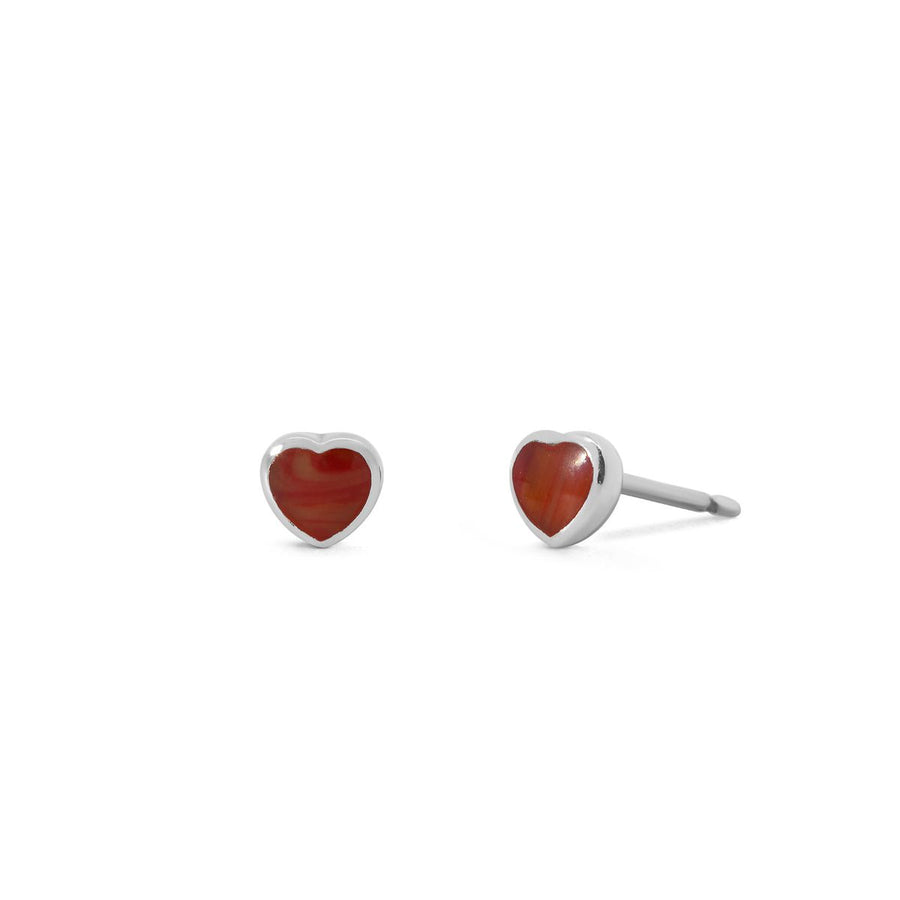 Boma Jewelry Earrings Heart Earrings Stud with Stone