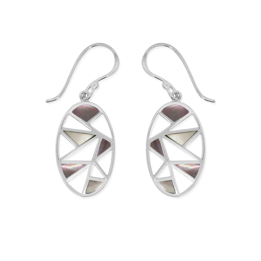 Boma Jewelry Earrings Oval Shaped Mosaic Dangles Earrings