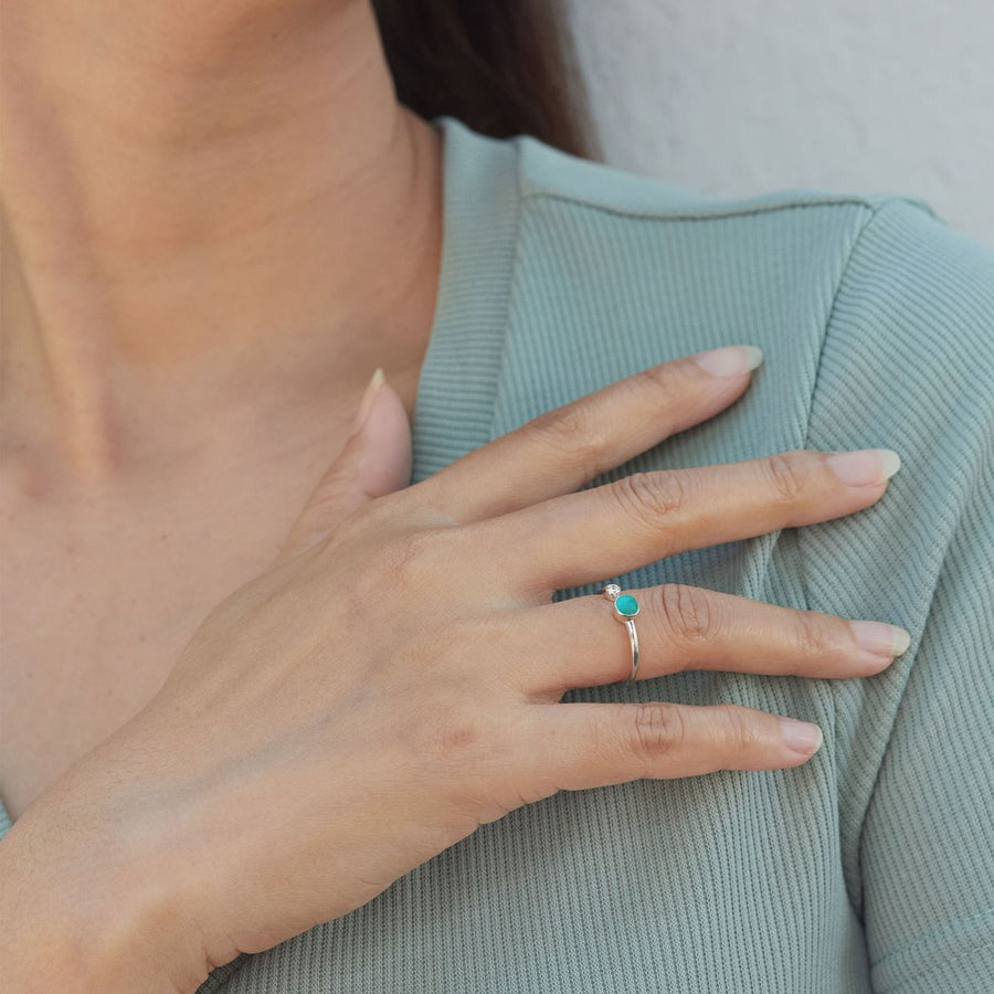 Boma Jewelry Earrings Ring with Stone