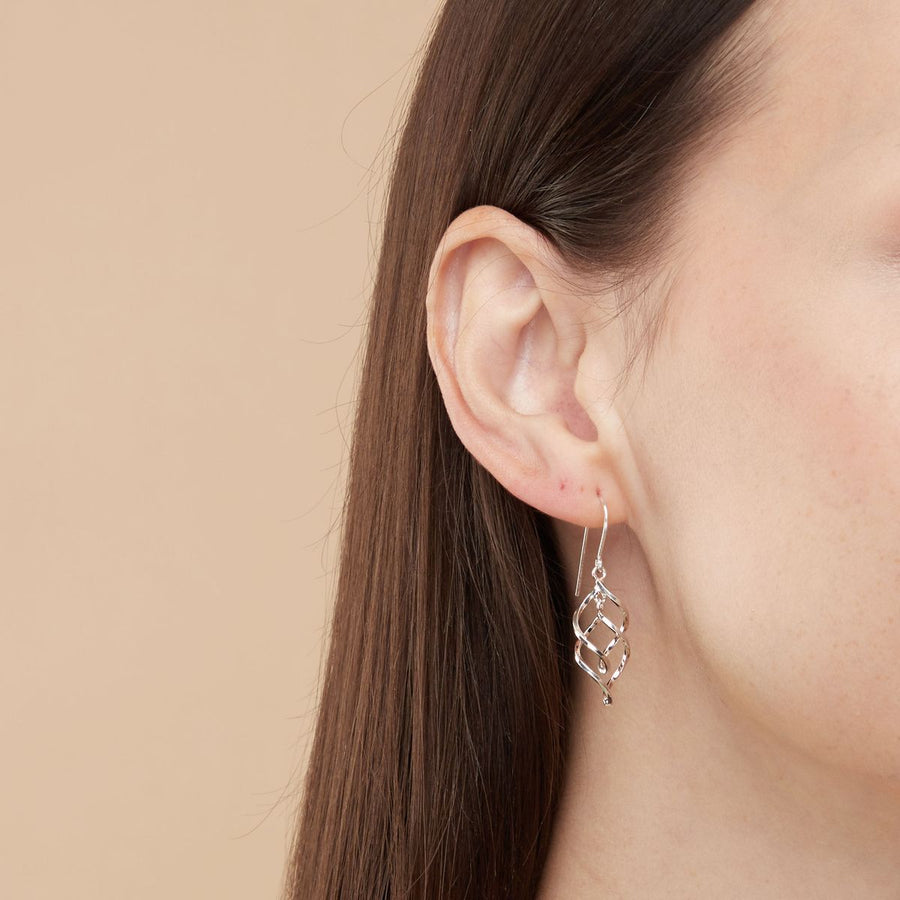 Boma Jewelry Earrings Spiral Ribbon Dangle Earrings