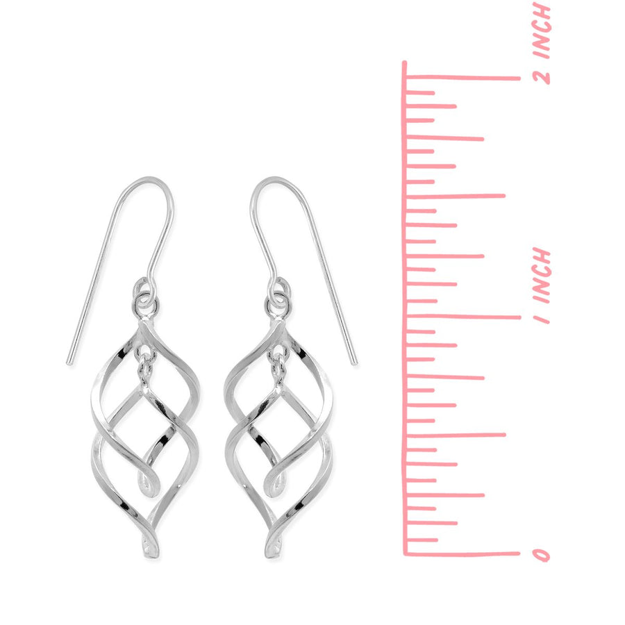 Boma Jewelry Earrings Spiral Ribbon Dangle Earrings