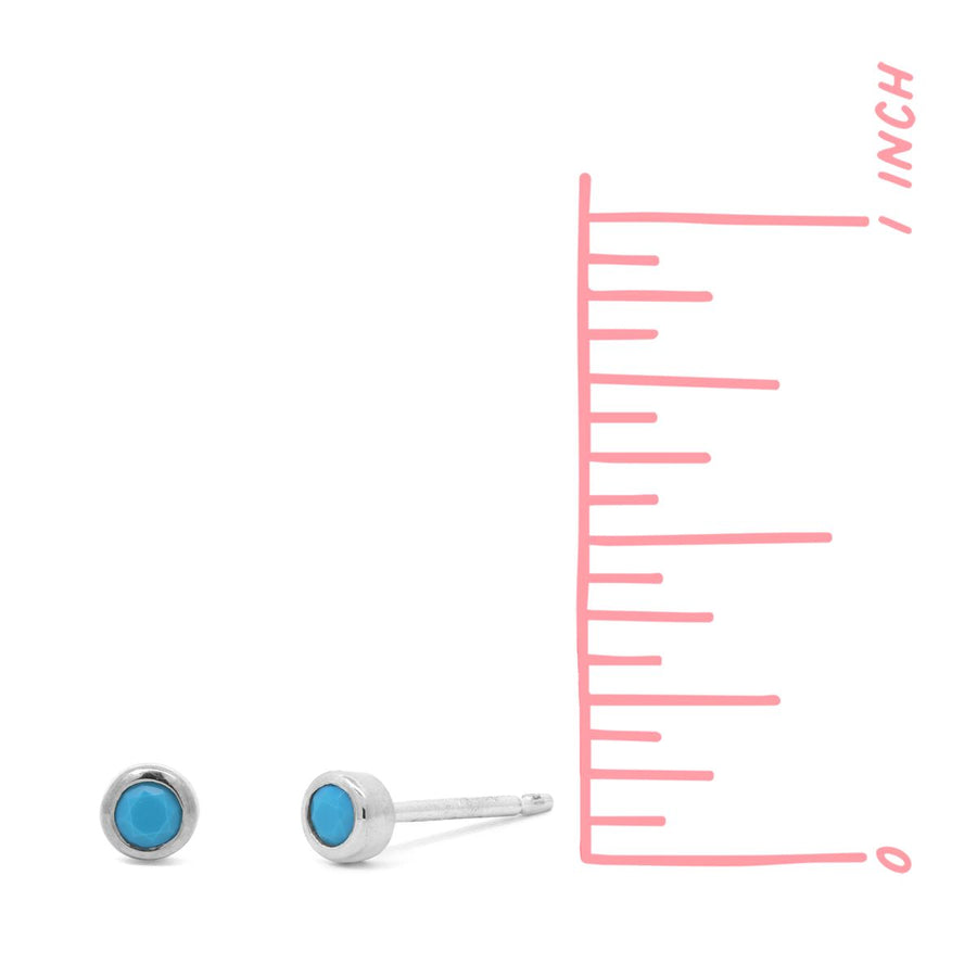 Boma Jewelry Clare Mini Dot Studs with Stone