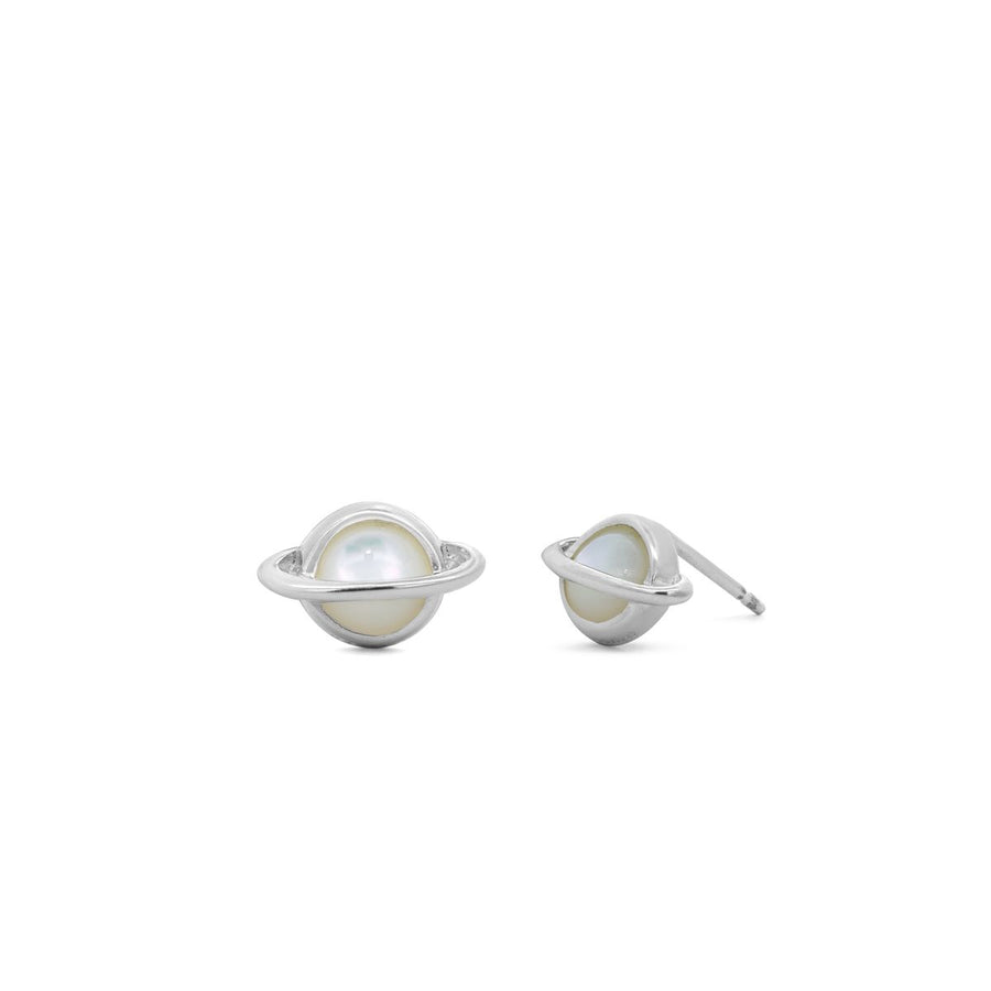 Boma Jewelry Saturn Stone Stud Earrings