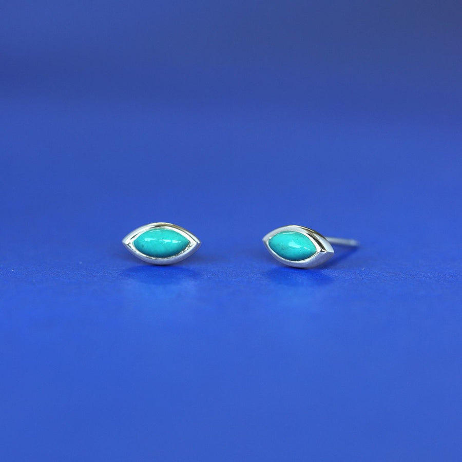 Boma Jewelry Evil Eye Stud Earrings with Stone