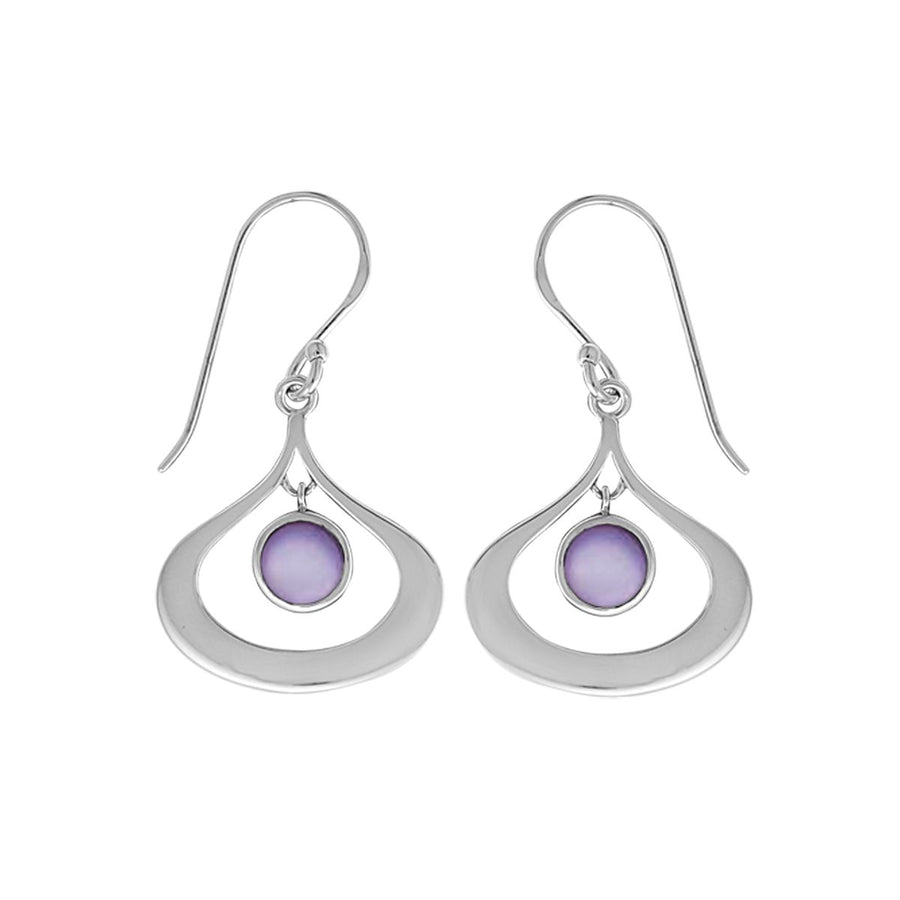 Boma Jewelry Purple Mother of Pearl Dangle Earrings