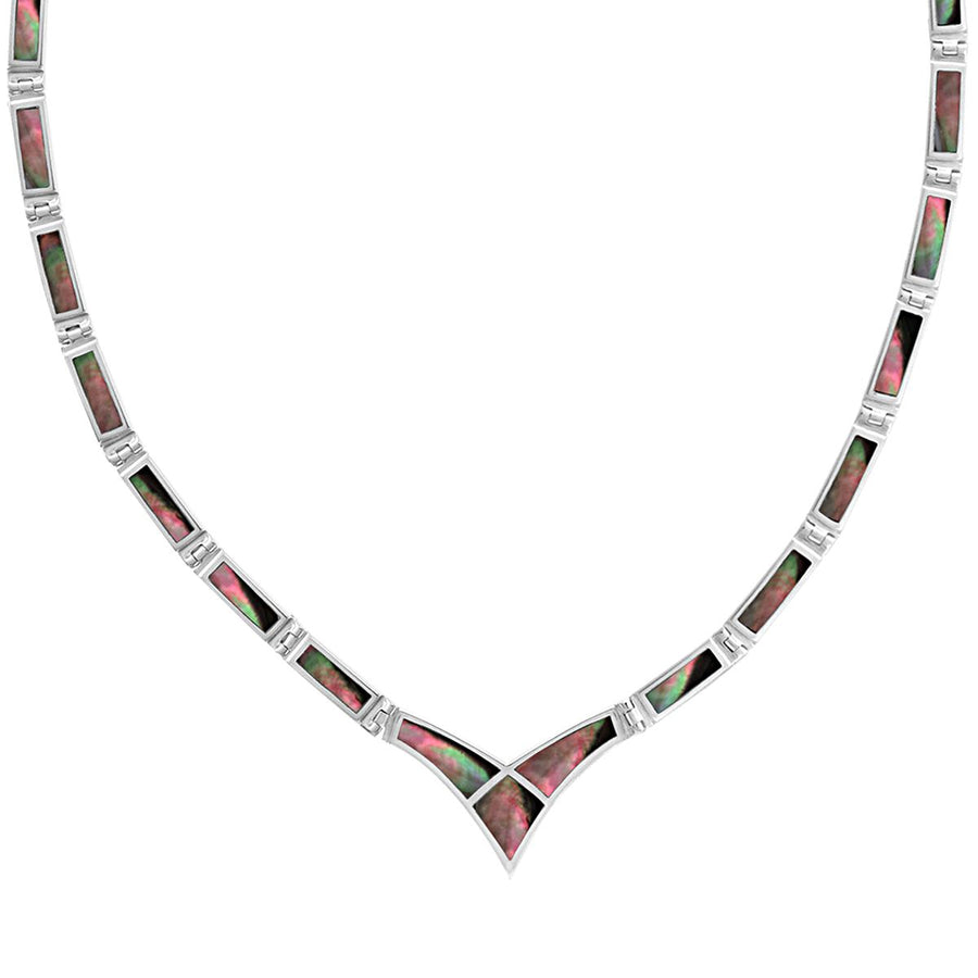 Boma Jewelry Chevron V Shaped Necklace with Stone