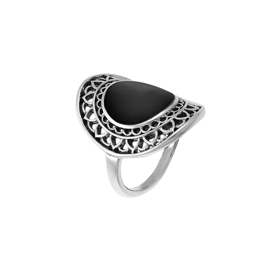 Boma Jewelry Bohemian Large Oval Ring with Stone