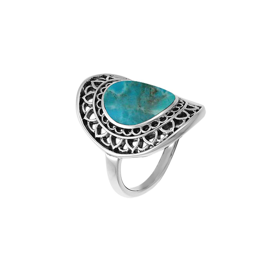 Boma Jewelry Bohemian Large Oval Ring with Stone