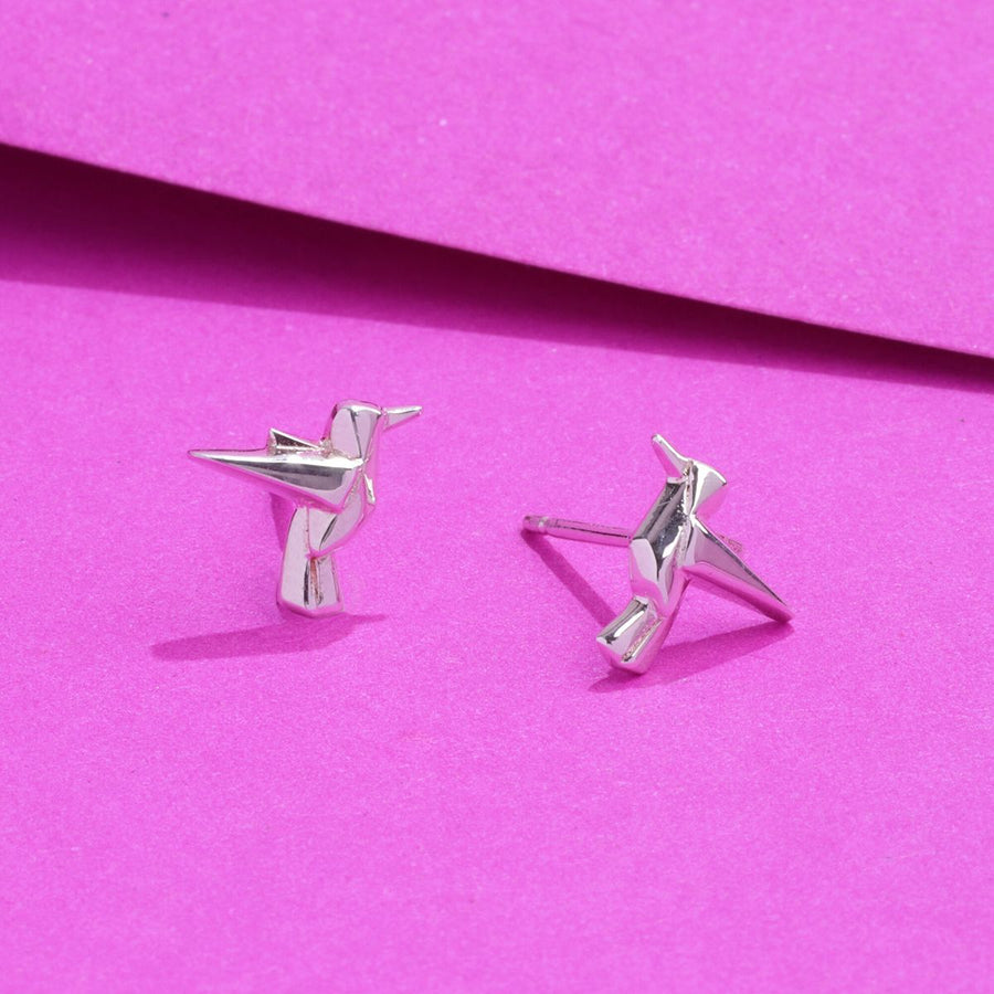 Boma Jewelry Humming Bird Origami Studs