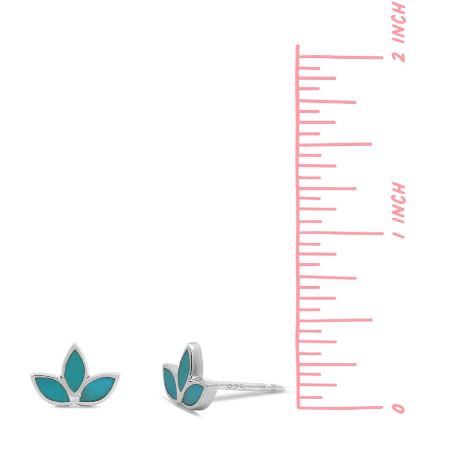 Boma Jewelry Lotus Petal Studs with Stone