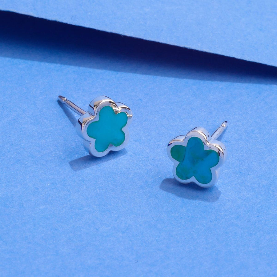 Boma Jewelry Van Cleef Clover Studs with Stone