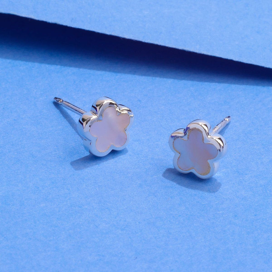 Boma Jewelry Van Cleef Clover Studs with Stone