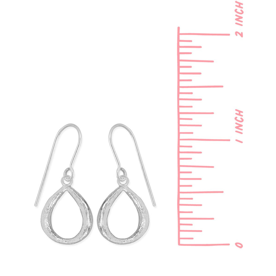 Boma Jewelry Wild Textured Organic Teardrop Hoops