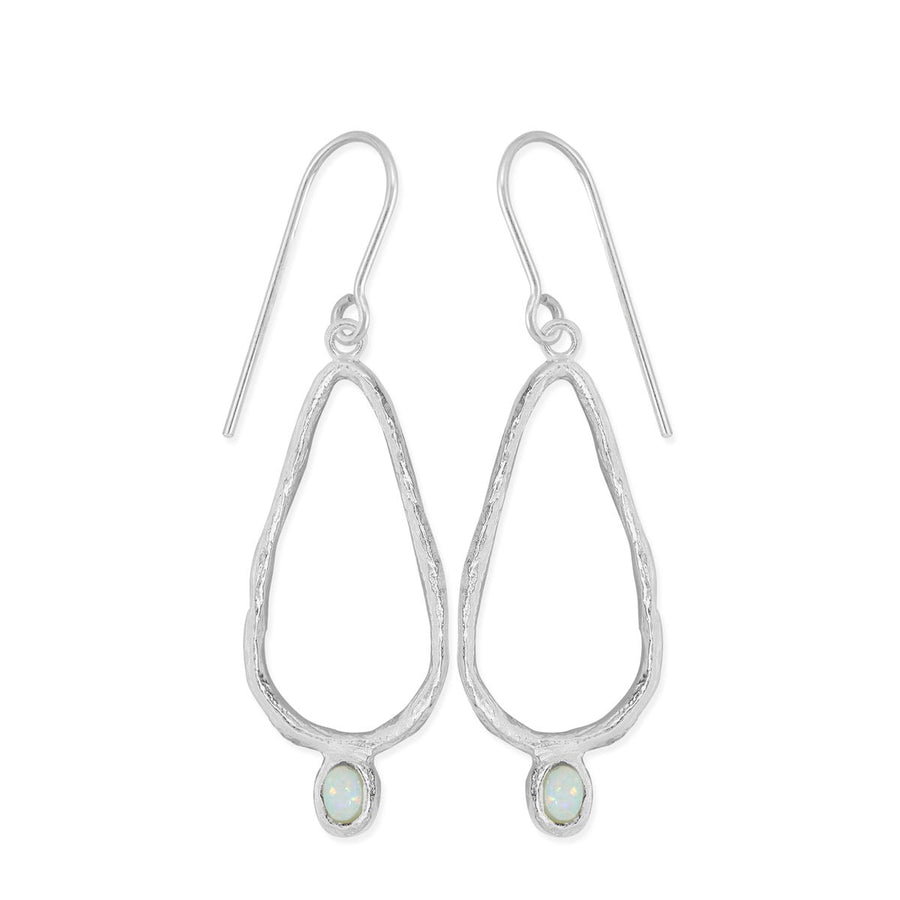 Boma Jewelry Wild Organic Drop Earrrings with Opal