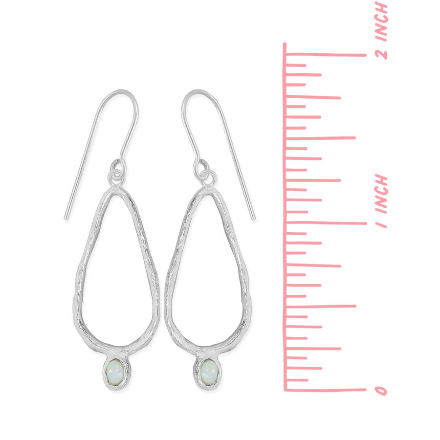 Boma Jewelry Wild Organic Drop Earrrings with Opal