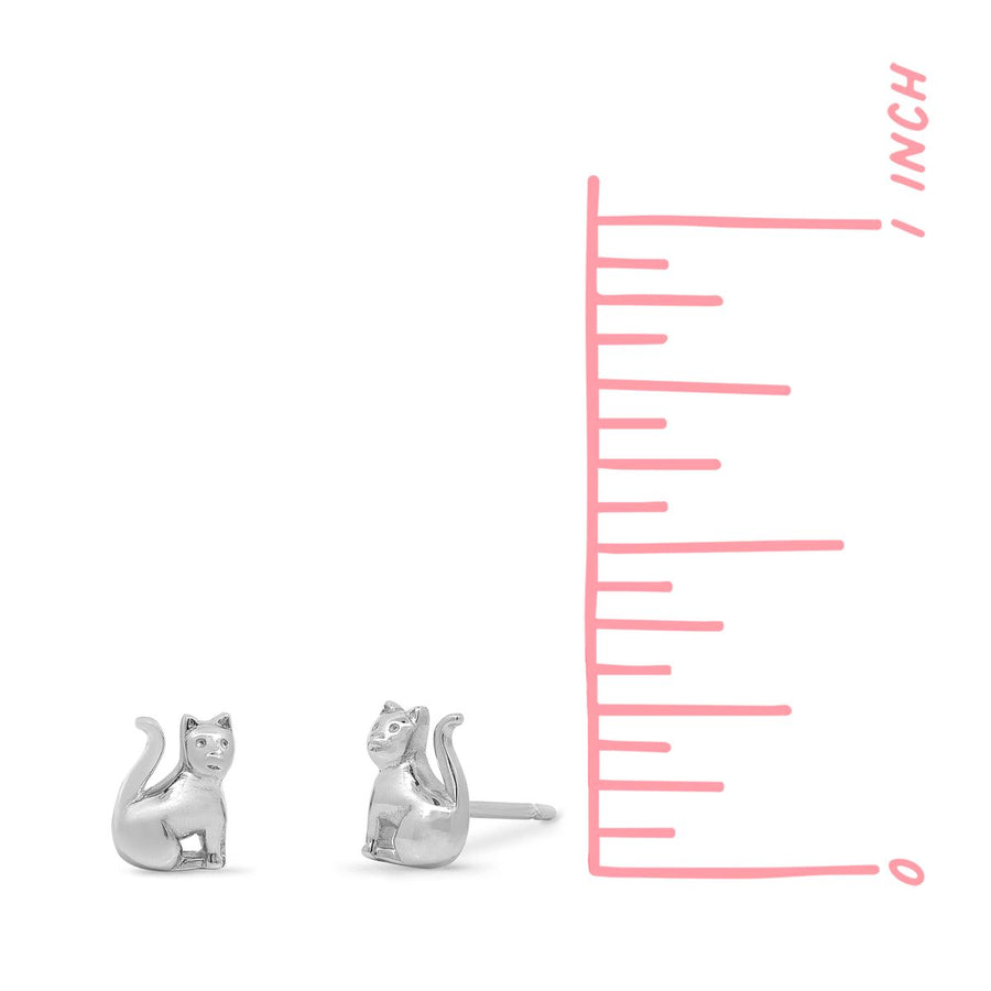 Boma Jewelry Sitting Cat Studs