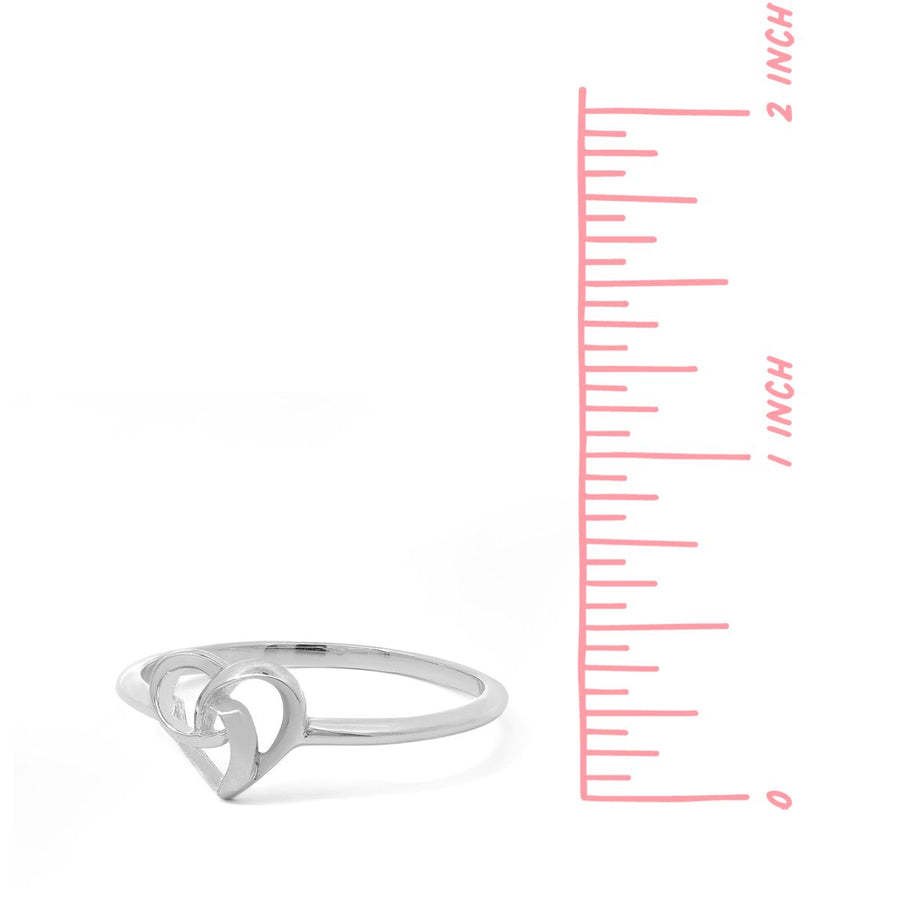 Boma Jewelry Curly Intertwined Heart Ring