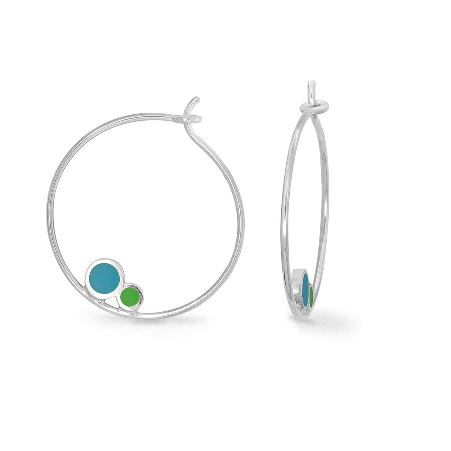 Boma Jewelry Aiko Hoops with Color Bubbles