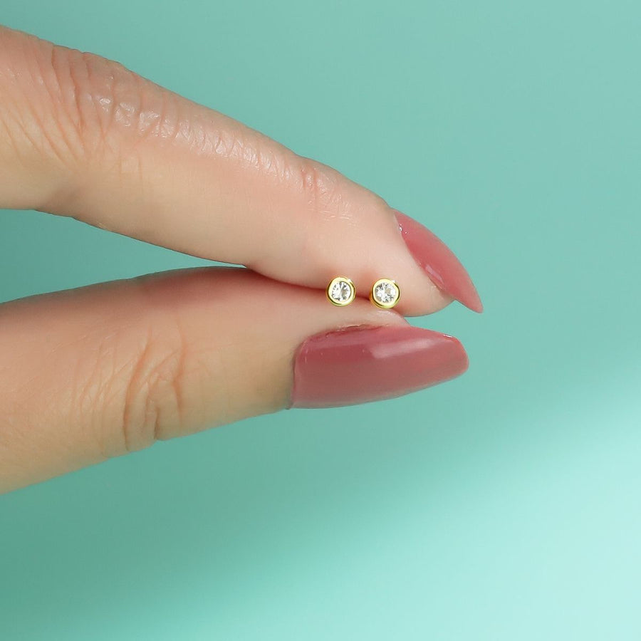 Boma Jewelry Clare Mini Studs with Stone