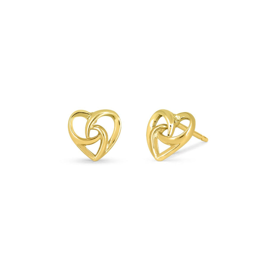 Boma Jewelry Earrings Curly Intertwined Heart Studs