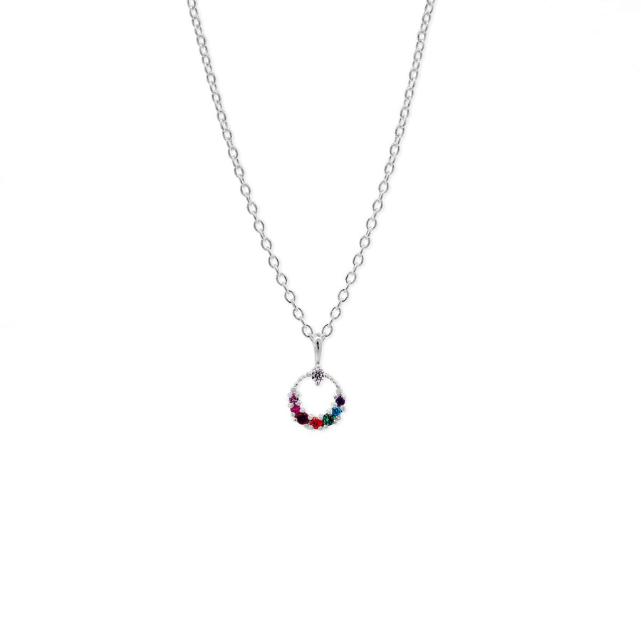 Boma Jewelry Rainbow Multi-Color Pendant Necklace