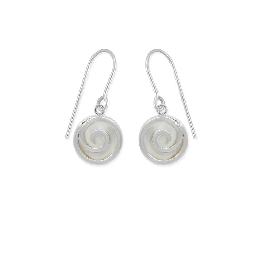 Boma Jewelry Moari Spiral Dangles With Stone