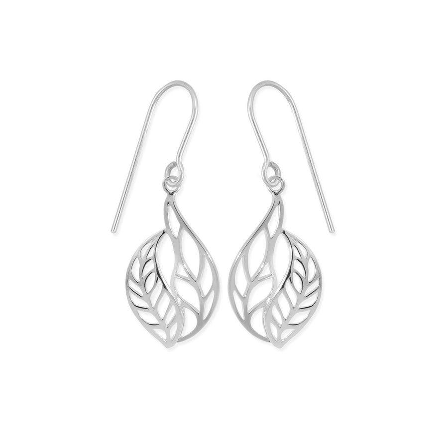 Boma Jewelry Delicate Leaf Outline Dangle Earrings