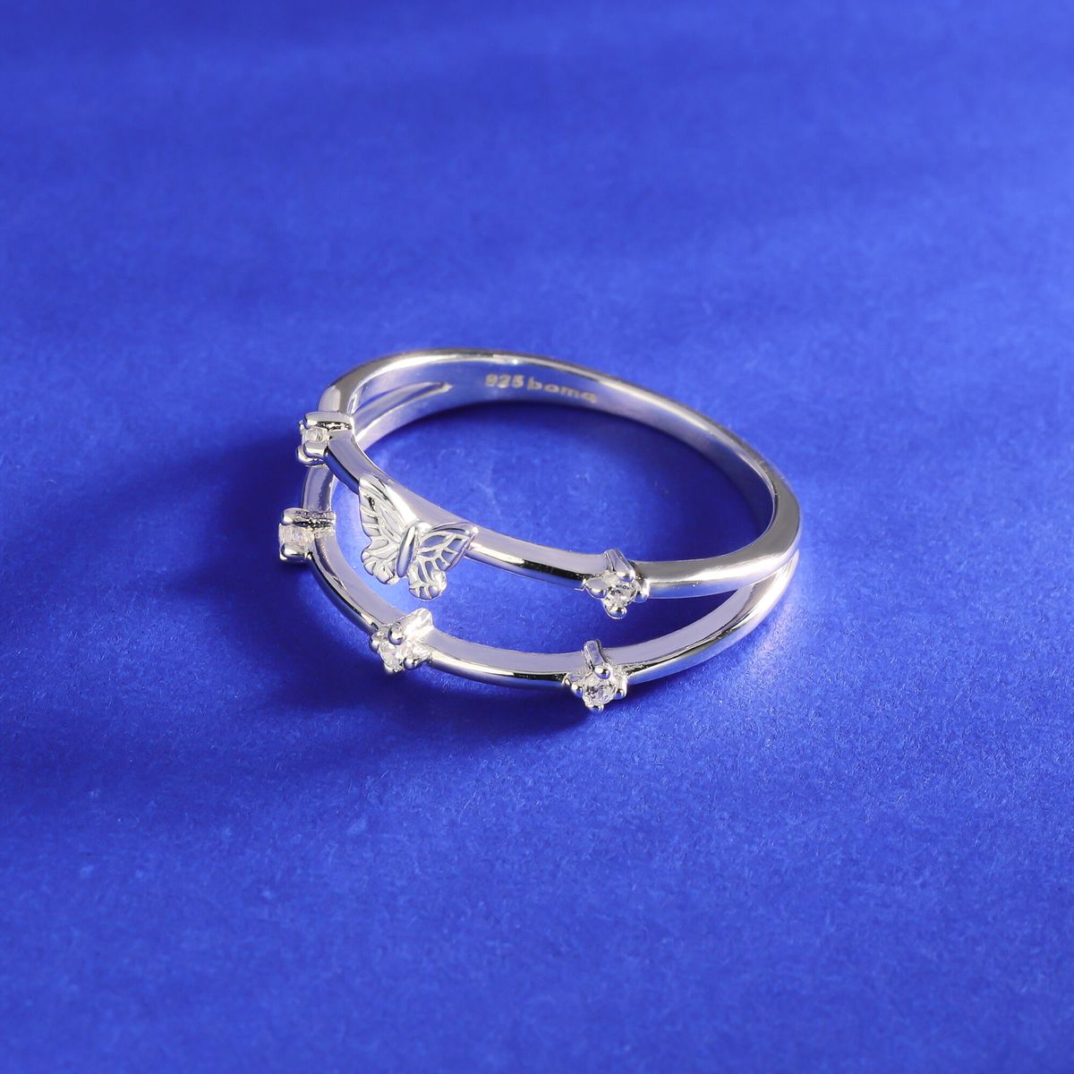 Delicate Duo Monarch Butterfly Ring (RF 578CZ) | Boma Jewelry Wholesale ...