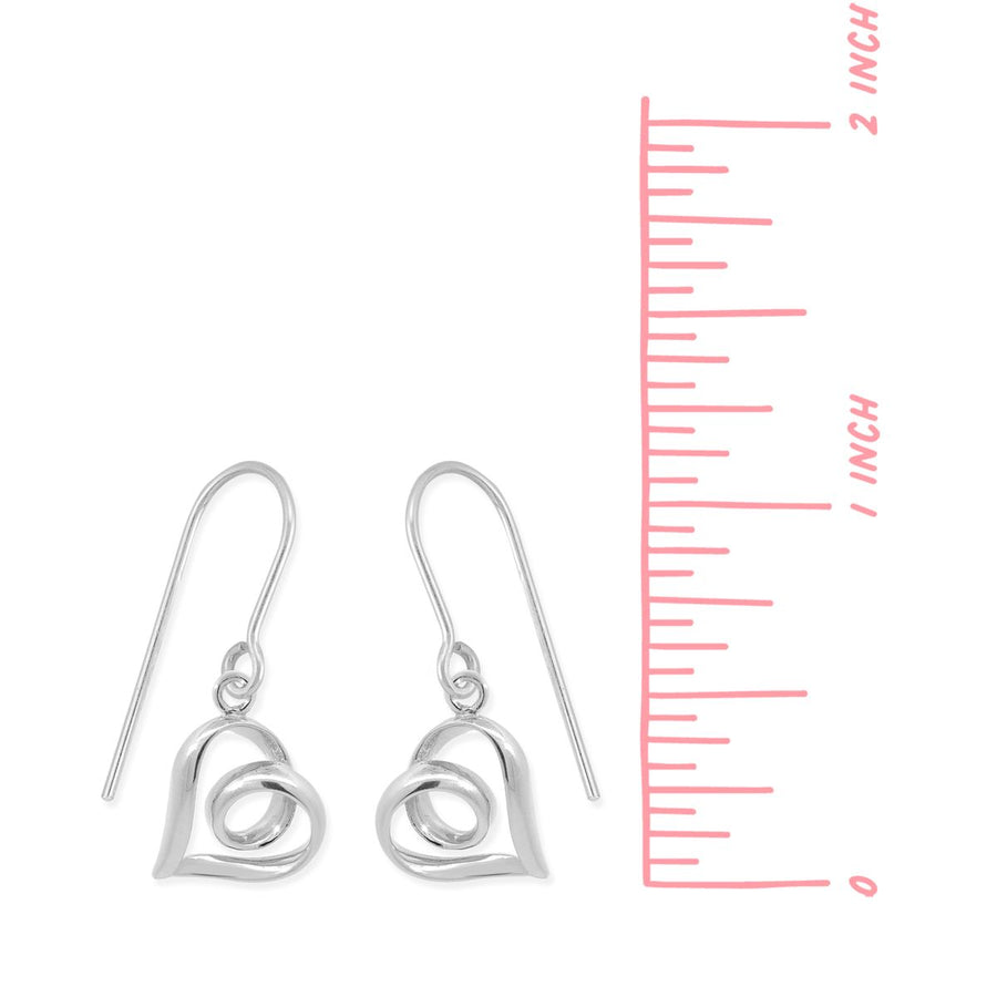 Boma Jewelry Infinite Loop Heart Dangle Earrings