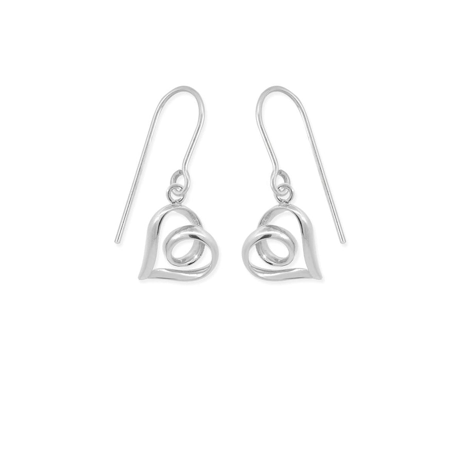 Boma Jewelry Infinite Loop Heart Dangle Earrings