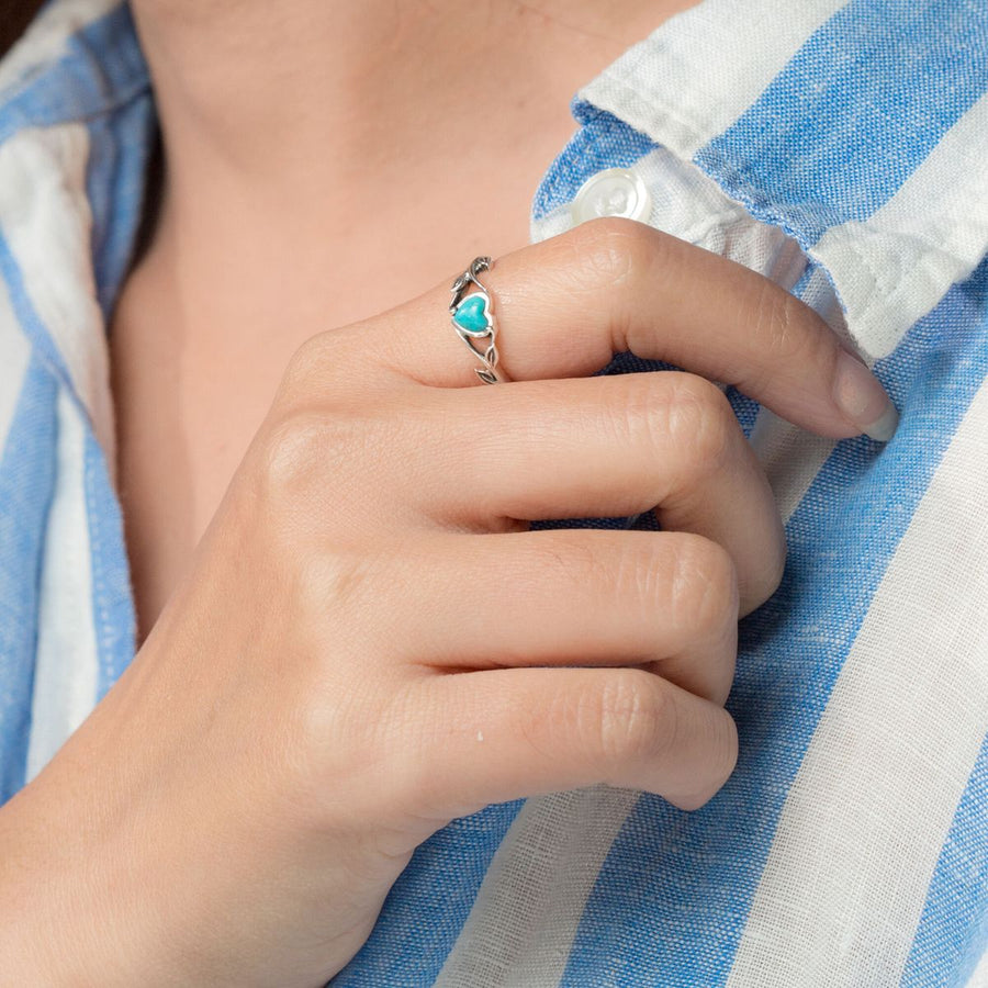 Boma Jewelry Heart Vine Ring With Stone