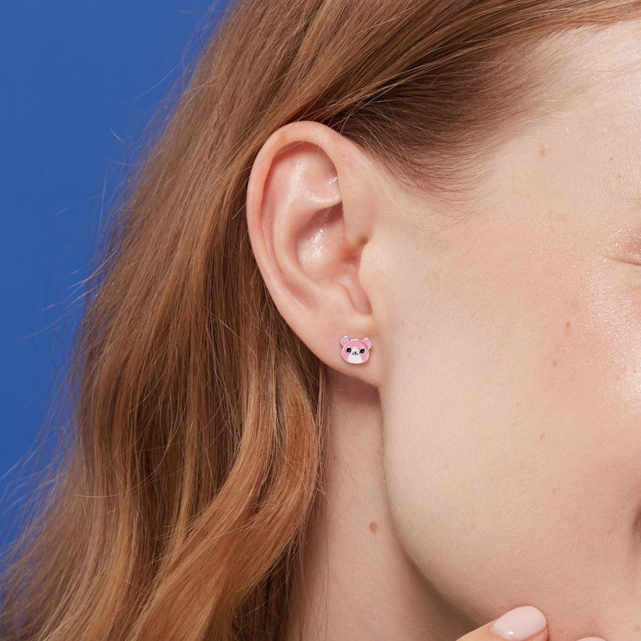 Boma Jewelry Pink Bear Earring Studs