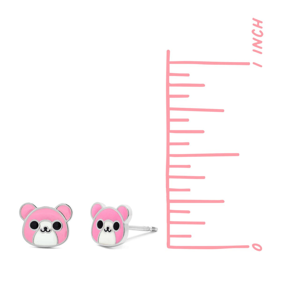 Boma Jewelry Pink Bear Earring Studs