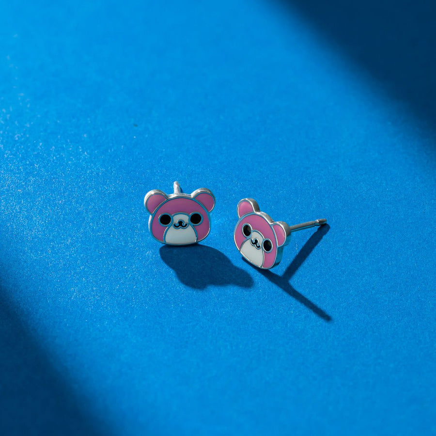 Boma Jewelry Pink Bear Earring Studs