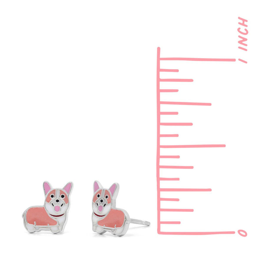 Boma Jewelry Happy Corgi Earring Studs