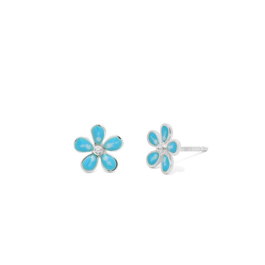 Boma Jewelry Blue Flower Studs