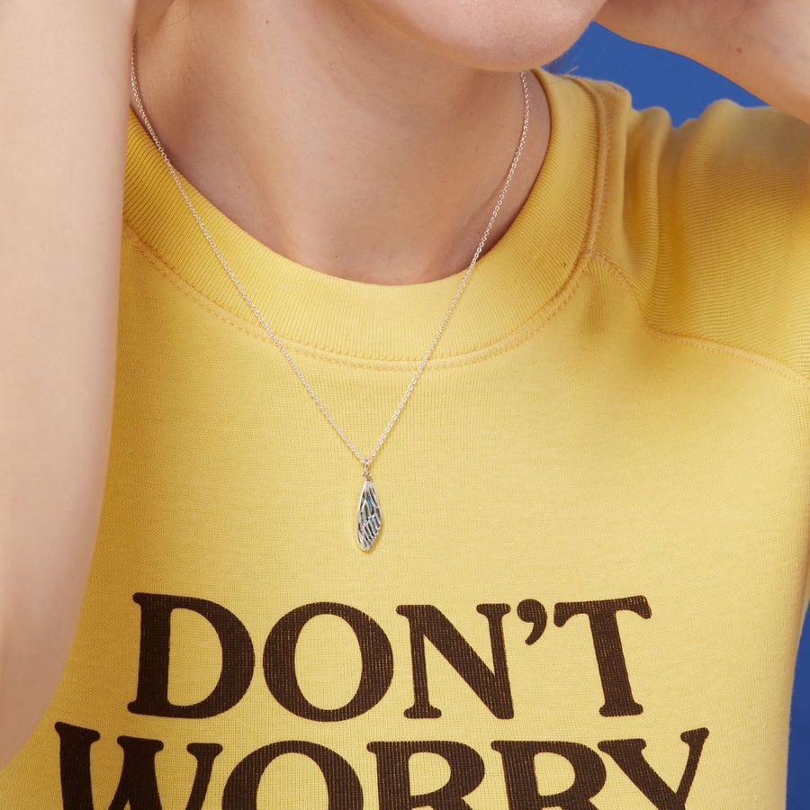 Boma Jewelry Dragonfly Wing Necklace with Abalone