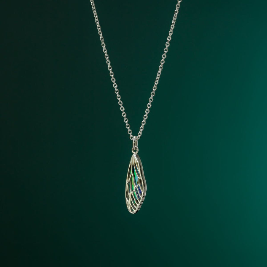 Boma Jewelry Dragonfly Wing Necklace with Abalone