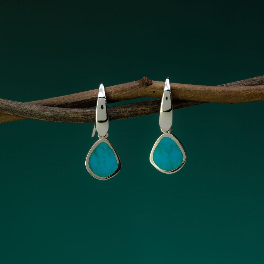 Boma Jewelry Modern Open Drop Earrings with Stone