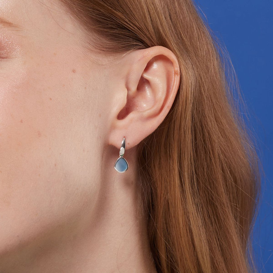 Boma Jewelry Modern Open Drop Earrings with Stone