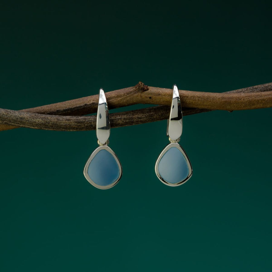 Boma Jewelry Modern Open Drop Earrings with Stone